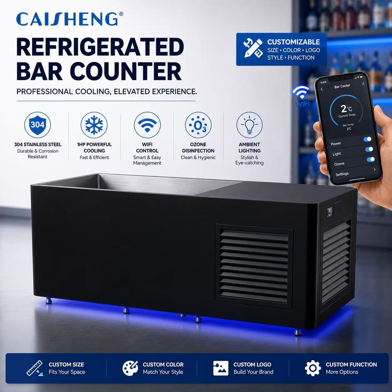 Home Bathroom Spa - Bañera de Acero Inoxidable, Control WiFi