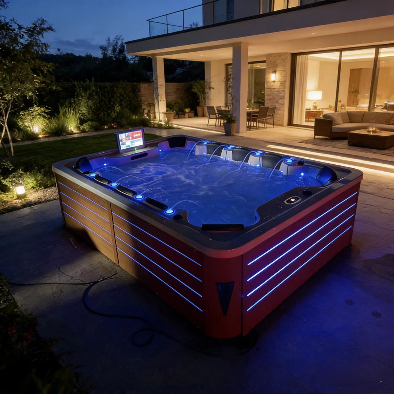 Home Bathroom Jacuzzi - Jacuzzi, bañera de hidromasaje para 5