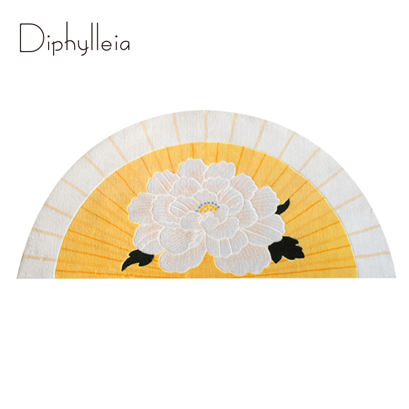 Home Bathroom Dimensions - Diphylleia-alfombra de peonía Oriental, estilo americano,