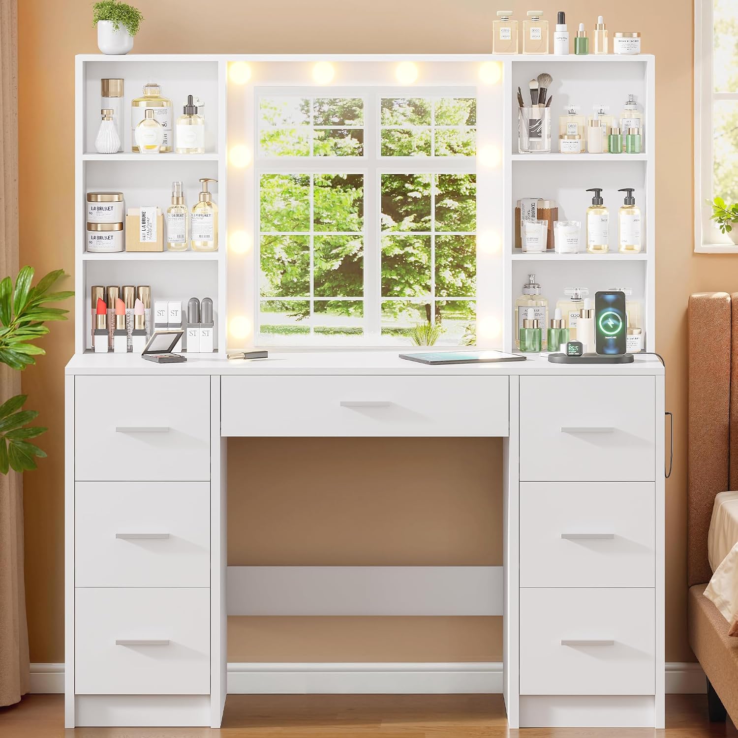 Home Outlet Bathroom Vanity - Tocador Grande con Espejo LED y