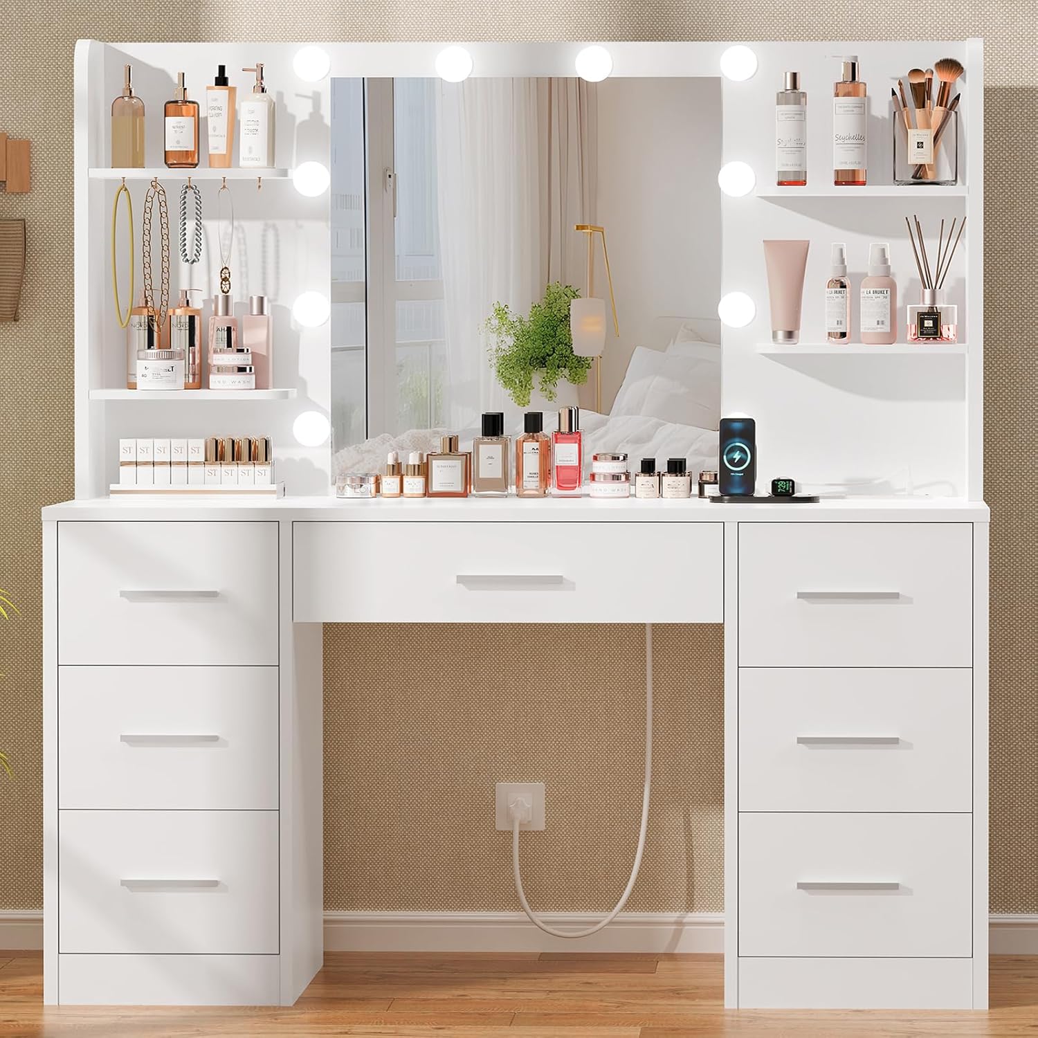 Home Outlet Bathroom Vanity - Mueble de tocador grande con espejo