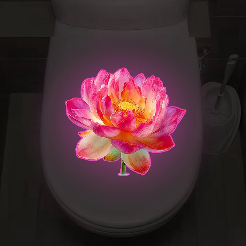 Jet Home Bathroom - Pegatinas Luminosas para Inodoro, Removibles, Autoadhesivas,