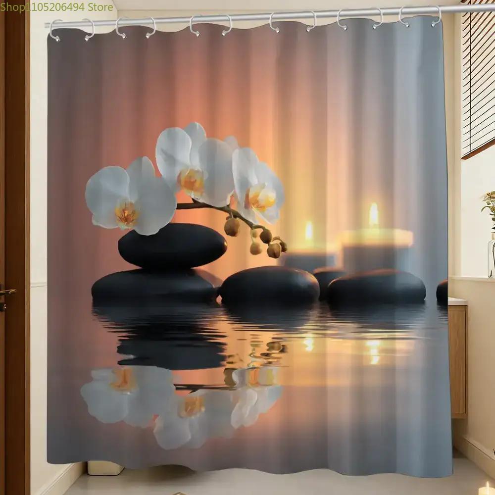 Home Bathroom Design Ideas - Cortina de Ducha Zen con Diseño
