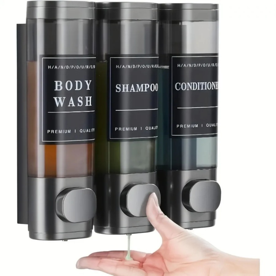 Home Bathroom Wall Soap Dispenser - Dispensador Triple de Pared para Champú,