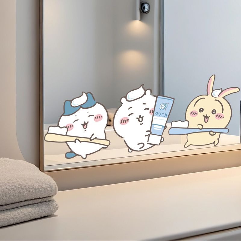 Pegatinas de Espejo Chiikawa,  - Home Bathroom Vanity reseña y precio