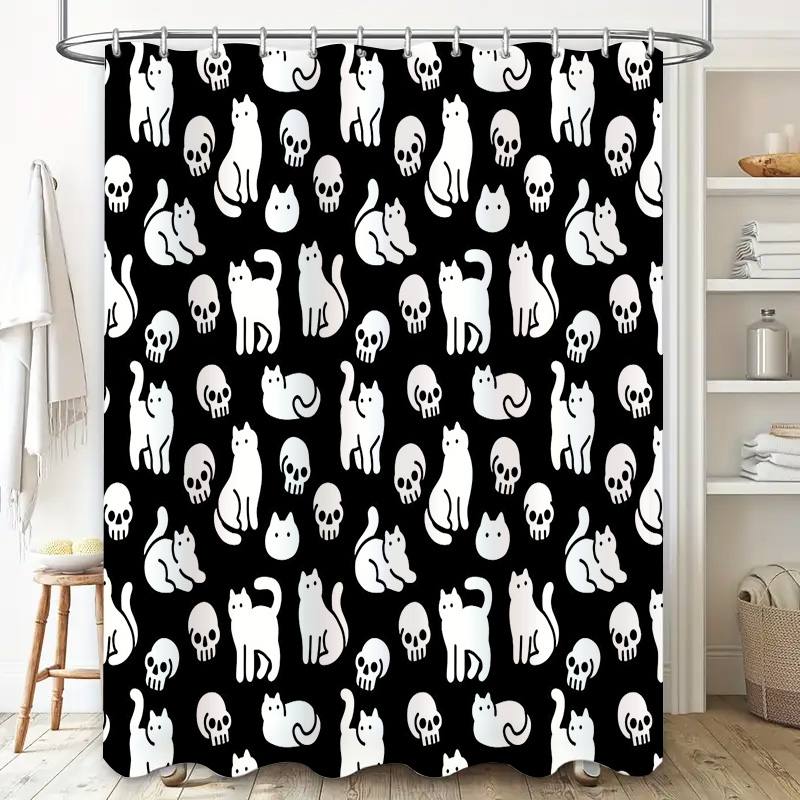 Cortina de ducha de gato, boni - Home Bathroom Design Ideas reseña y precio