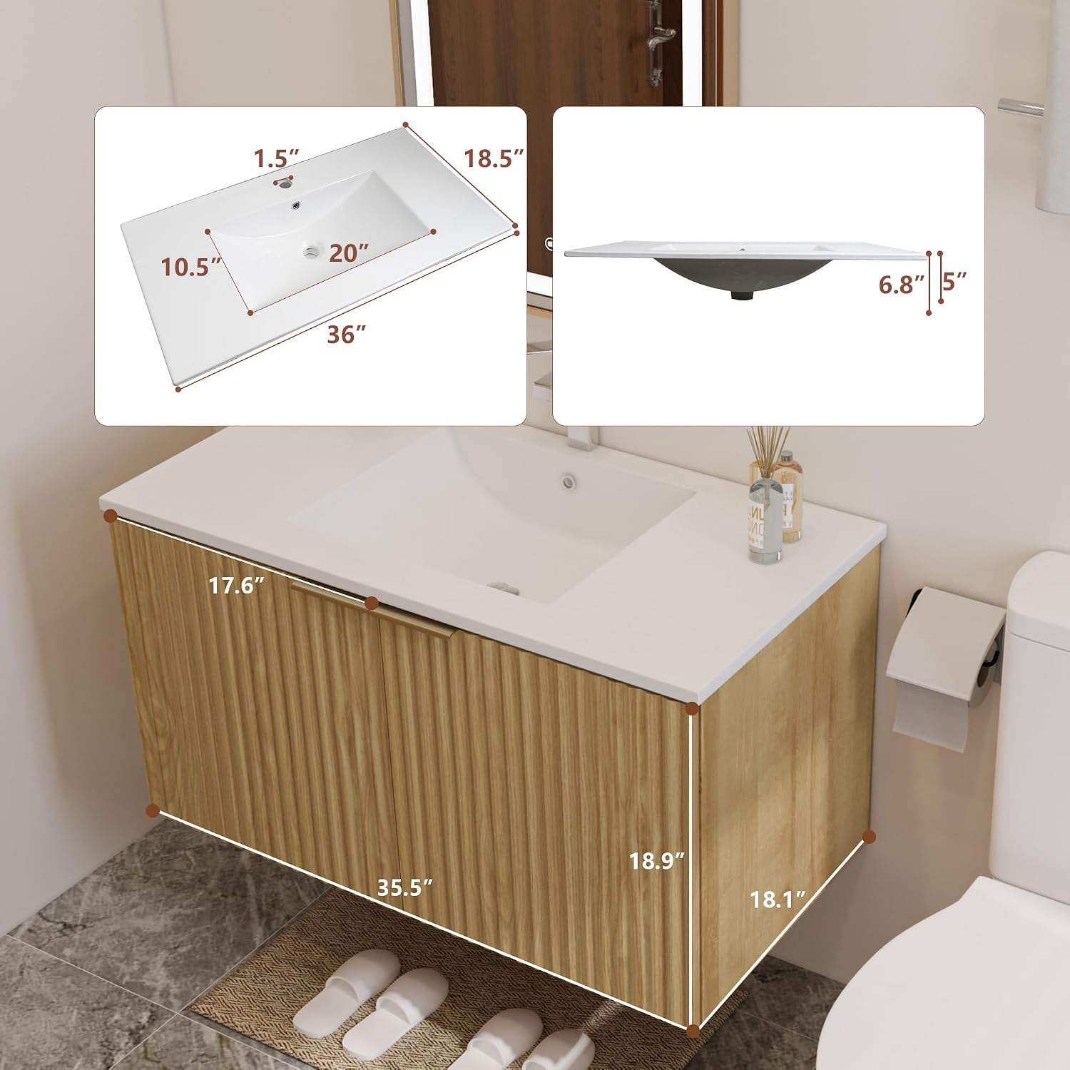 Mueble de Baño Flotante Modern - Home Bath reseña y precio