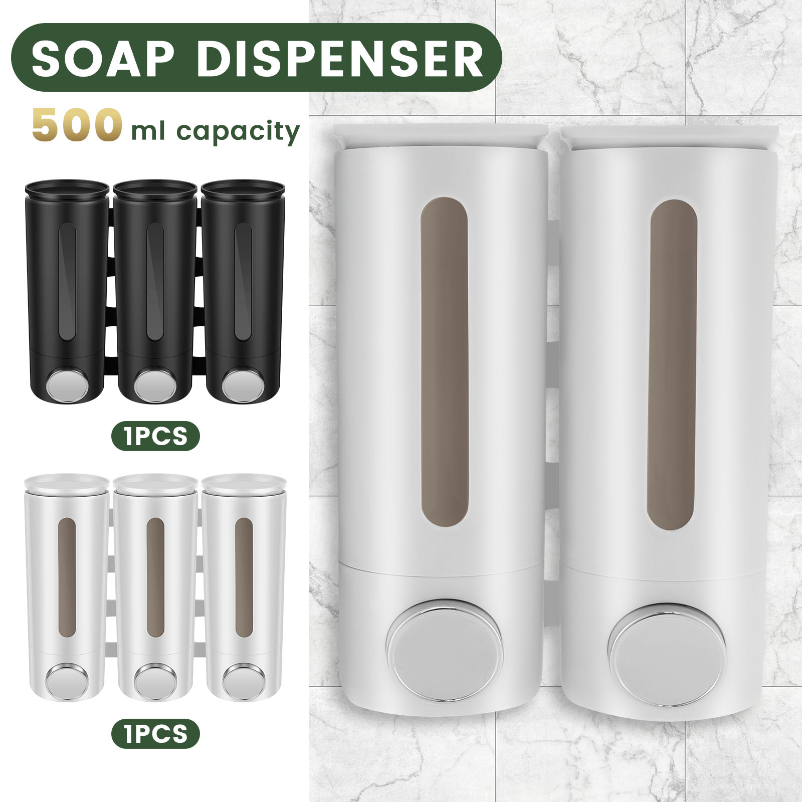 Dispensador de jabón Manual de - Home Bathroom Wall Soap Dispenser reseña y precio