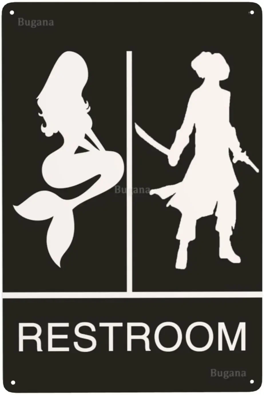 Letrero Metálico Vintage de Si - Home Bathroom Sign reseña y precio