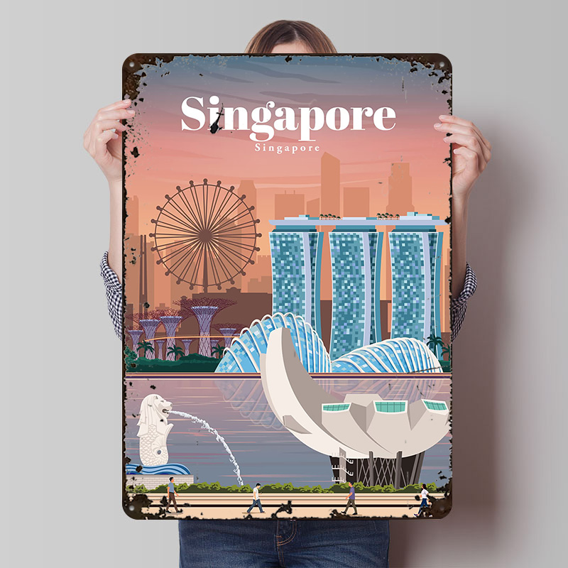 Pósteres impresos de viaje a S - Home And Bathroom Singapore reseña y precio