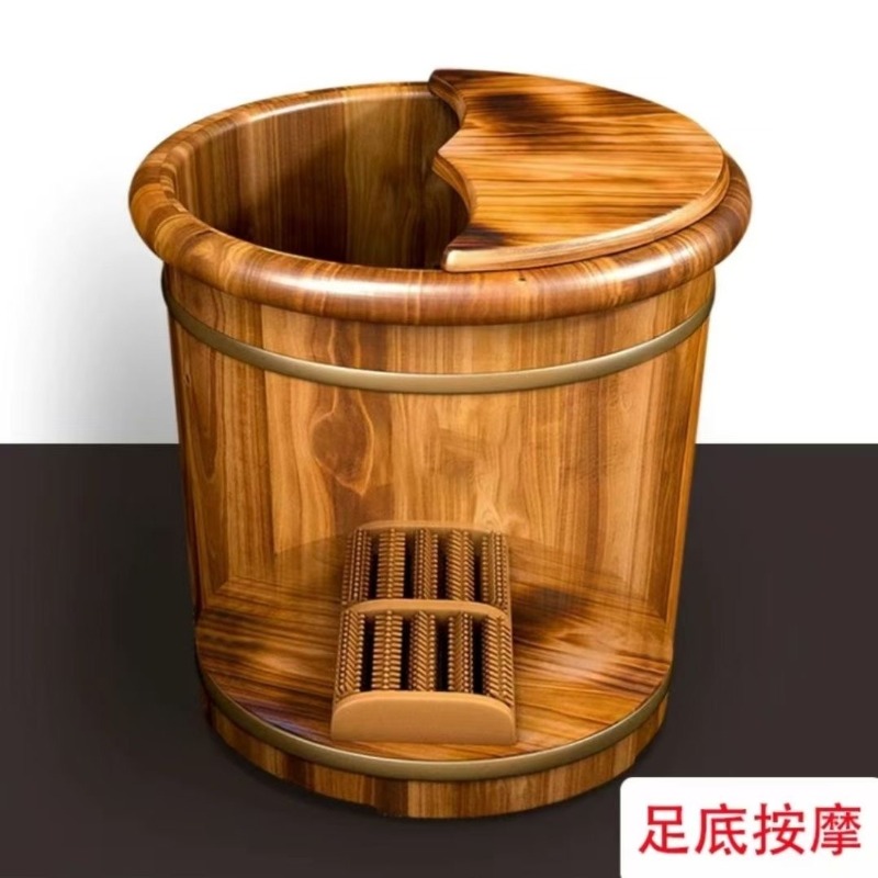 Cubo de madera para remojar lo - Home Bath reseña y precio
