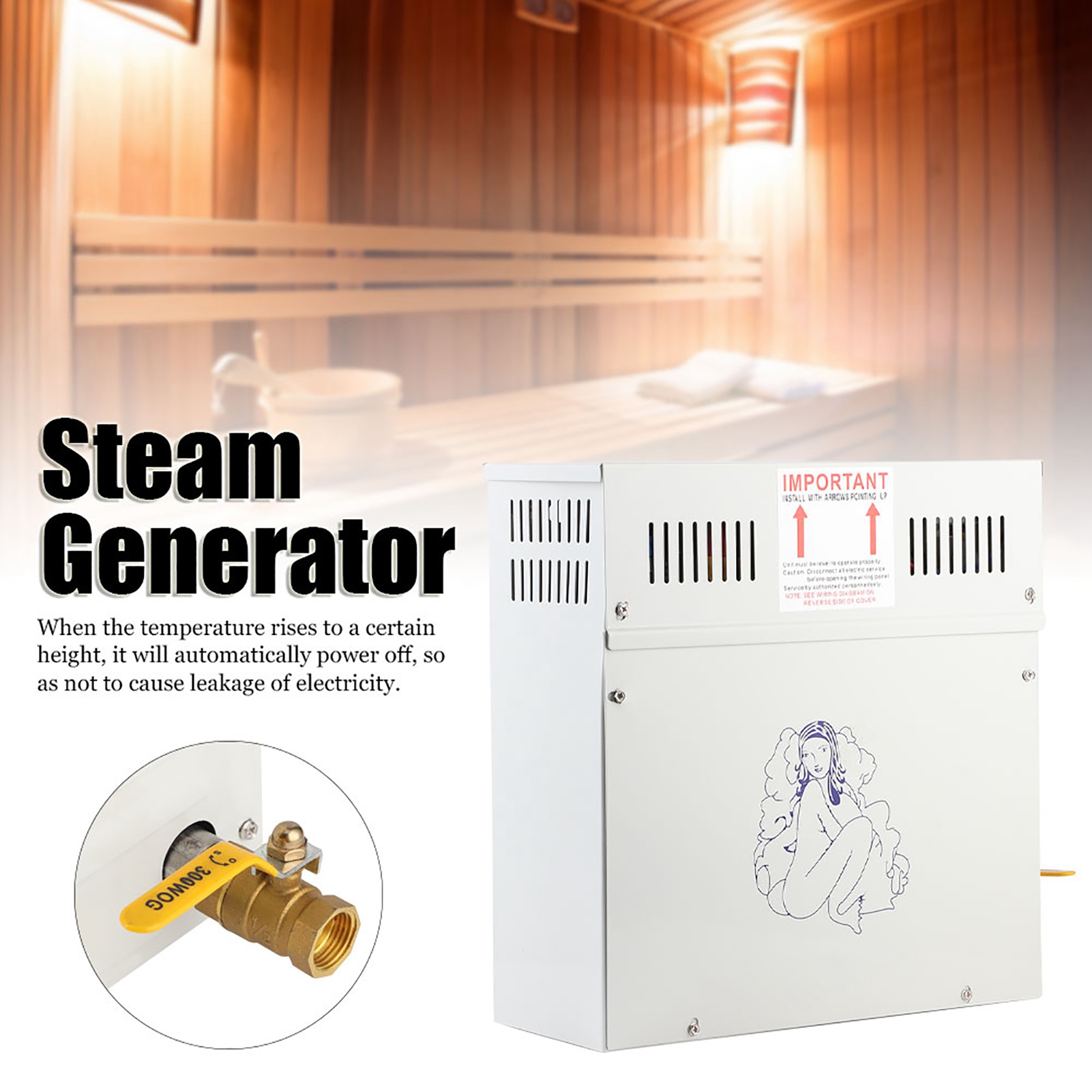 Generador de Vapor de 4.5KW 22 - Home Bathroom Spa reseña y precio
