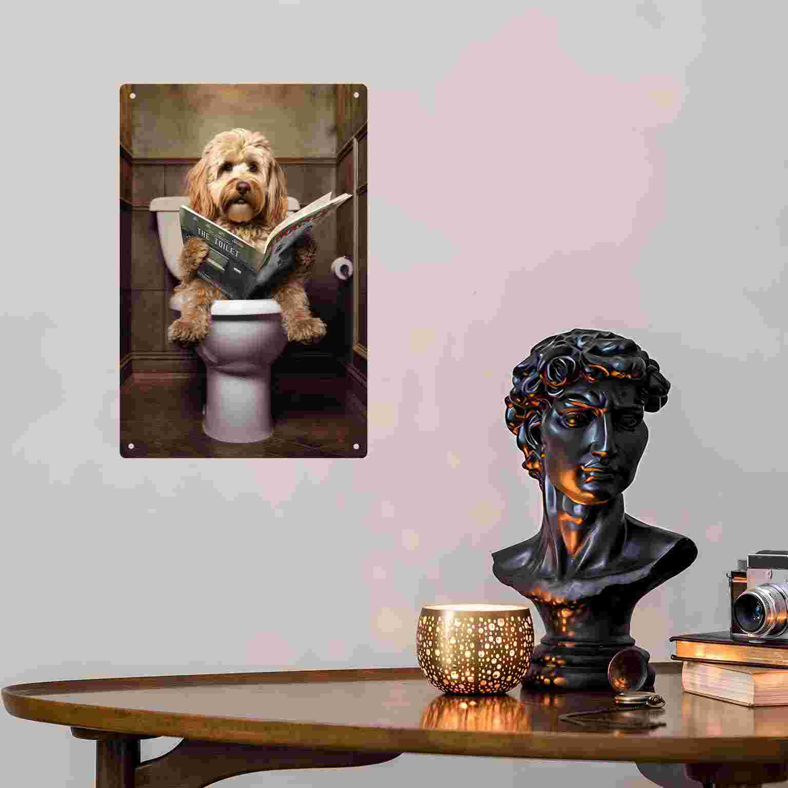 Letrero Metálico Decorativo 2D - Home Bathroom Sign reseña y precio